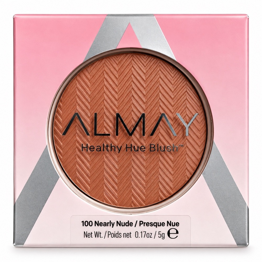 Almay Healthy Hue Blush 100 Nearly Nude Hypoallergenic Powder 0.17oz